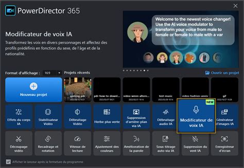 Interface de l'éditeur d'onde de PowerDirector pour l'édition audio