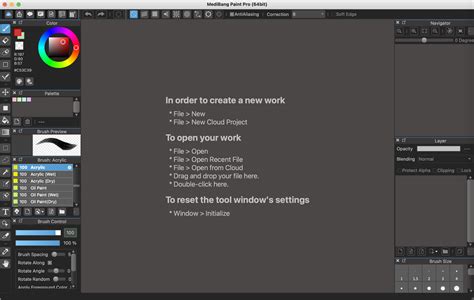 Paramètres de l'outil pipette dans MediBang Paint Pro