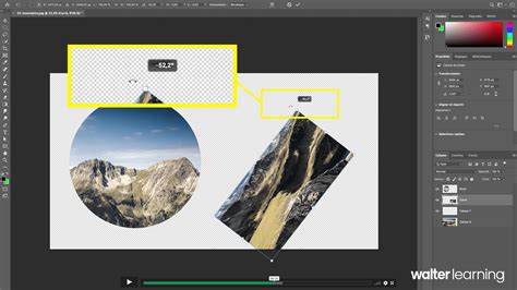 Image d'une photo découpée en plusieurs calques dans Photoshop, prête pour l'animation.