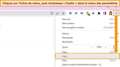 Capture d'écran du menu 