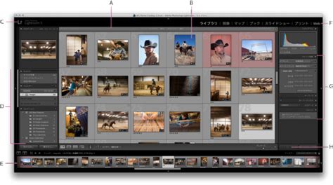 Interface de bienvenue d'Adobe Lightroom