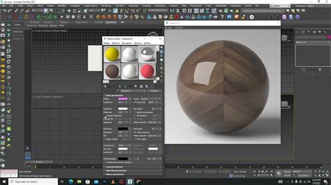 Capture d'écran du Material Editor dans 3ds Max montrant la conversion de matériaux
