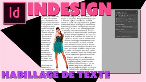 Schéma illustrant le concept d'habillage de texte autour d'un objet dans InDesign