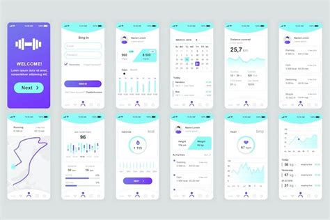 Exemple de maquette d'application mobile créée en fichier PSD.