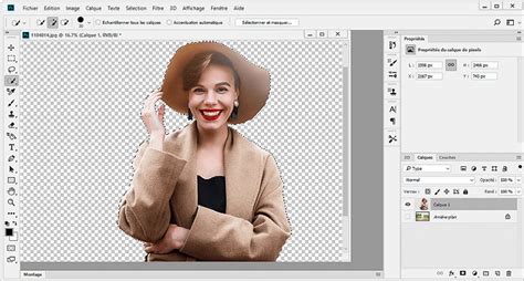 Exemple d'utilisation de l'outil Lasso magnétique pour détourer un objet avec un fond contrasté