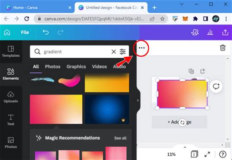 Fenêtre d'édition pour ajuster les couleurs, leurs positions et les fondus dans un dégradé personnalisé