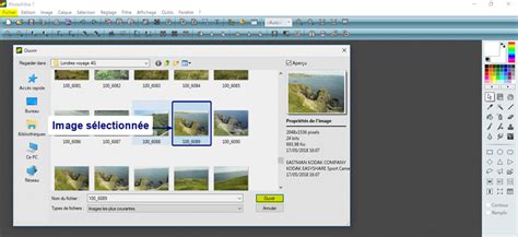 Capture d'écran montrant le sous-menu 