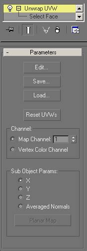 Exemple d'application du modificateur UVW Map
