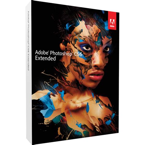 Interface d'Adobe Photoshop CS6 Extended avec des outils avancés