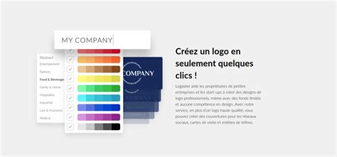 Interface de création de logo sur Logaster