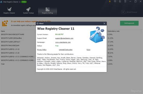capture d'écran de l'interface de Wise Registry Cleaner montrant les résultats d'une analyse