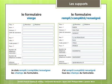 Exemples de différents types de champs de formulaire dans un document InDesign