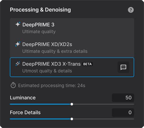 Image comparative avant/après application de la technologie DeepPRIME XD3 sur une photo