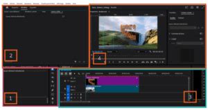 Interface d'Adobe Premiere Pro avec le panneau des Graphiques Essentiels ouvert