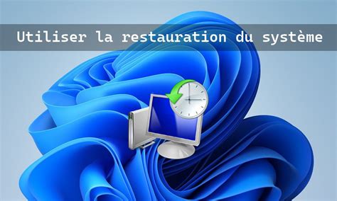 Infographie expliquant les étapes de la restauration du système sous Windows 10