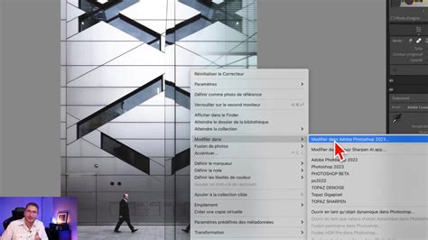 Boîte de dialogue de retouche des photos depuis Lightroom vers Photoshop proposant plusieurs options