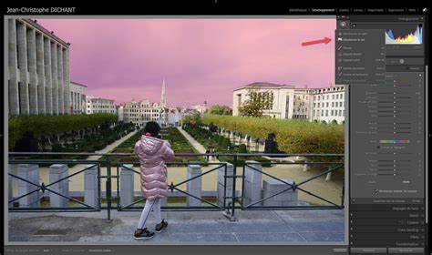 Exemple d'interface du panneau Masques dans Lightroom Classic