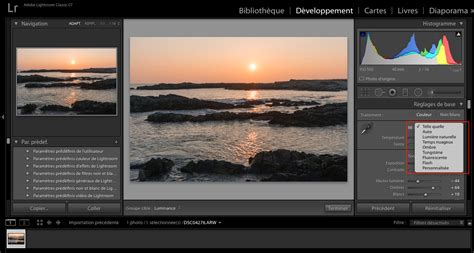 Pipette de balance des blancs dans Lightroom