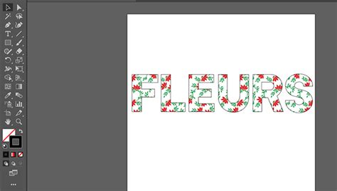 Exemple de masque d'écrêtage appliqué à du texte dans Illustrator