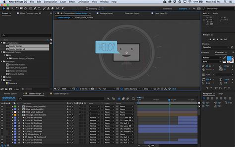 Illustration conceptuelle montrant After Effects, Bodymovin et une page Web connectés