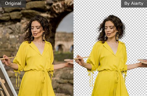 Exemple d'image avant et après la suppression d'arrière-plan