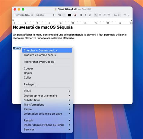 Capture d'écran montrant le menu contextuel d'Inkscape pour la création de liens