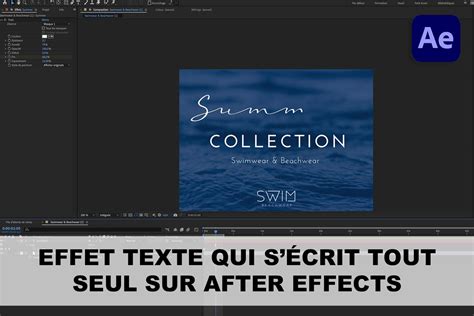 Interface d'After Effects CS6 avec un calque de texte sélectionné