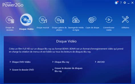 Graphique comparant la vitesse de gravure de Power2Go avec d'autres logiciels