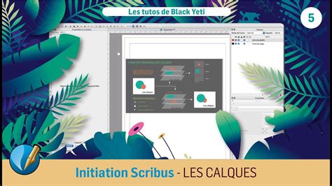 Schéma expliquant la gestion des calques dans Scribus.