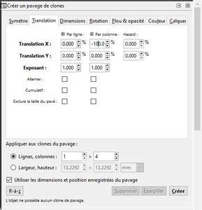 Exemple de pavage de clones dans Inkscape pour créer des motifs répétitifs