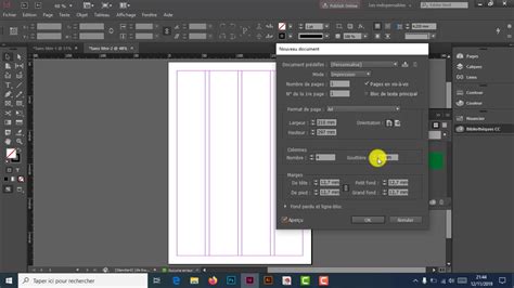 Exemple de titre s'étendant sur plusieurs colonnes dans InDesign.