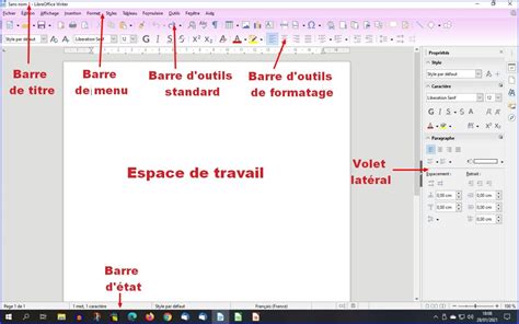 Interface principale d'Inkscape avec la barre d'outils et les panneaux de contrôle