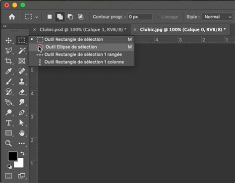 Icône de l'outil de sélection rectangulaire dans PhotoFiltre