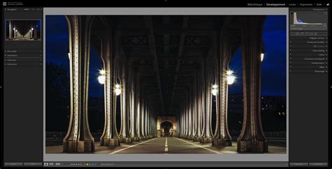 Schéma de l'interface du module Bibliothèque de Lightroom Classic avec le panneau Dossiers mis en évidence