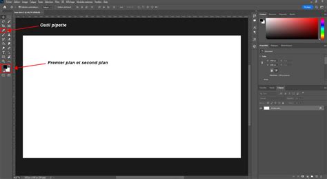 Illustration de l'anneau d'échantillonnage de la pipette dans Photoshop CS5, montrant la couleur actuelle et la couleur échantillonnée.