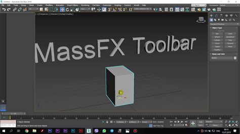 Interface de la MassFX Toolbar dans 3ds Max