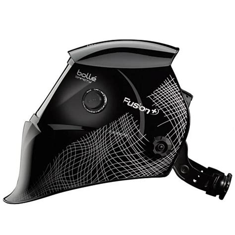 Vue rapprochée du masque de soudage Bollé Fusion+ mettant en avant ses caractéristiques