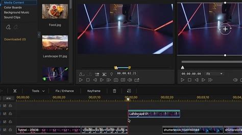 Interface de l'éditeur d'onde dans PowerDirector pour l'ajustement des fichiers audio