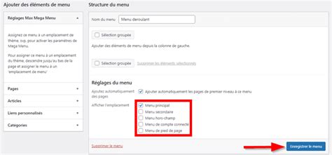 Schéma de l'interface de 3ds Max montrant le menu déroulant 