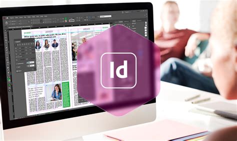 Exemple de superposition de formes et d'intégration d'images dans InDesign