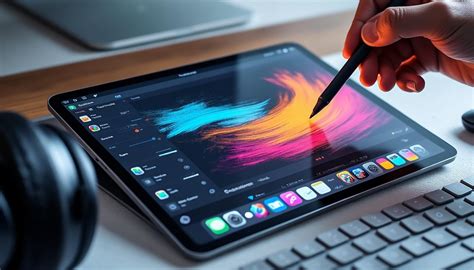 Interface de Pixelmator Pro sur iPad avec Apple Pencil