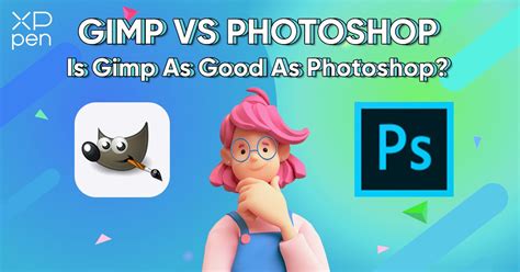 Illustration d'interface utilisateur de GIMP sur une tablette graphique