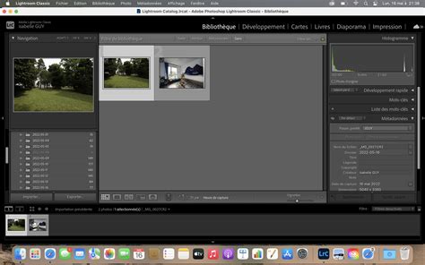 Comparaison de rendu d'image dans Lightroom CC avec et sans accélération GPU