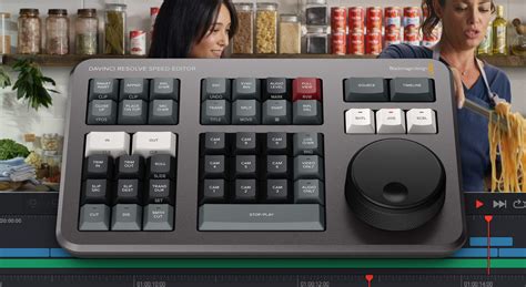 Photographie de la surface de contrôle DaVinci Resolve Speed Editor