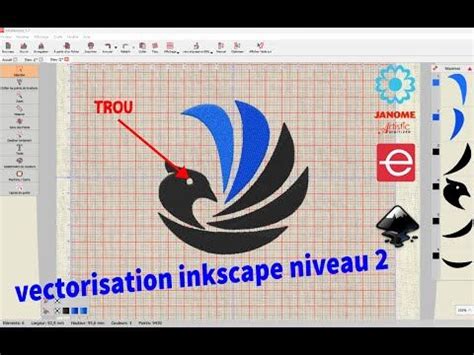 Fenêtre de vectorisation dans Inkscape avec aperçu en direct