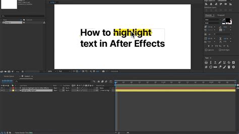 Illustration des étapes pour créer un effet d'écriture de texte dans After Effects