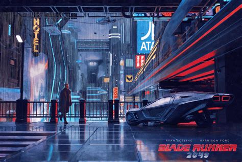 Illustration conceptuelle de l'univers technologique de Blade Runner 2049