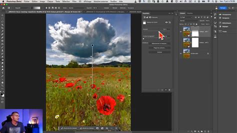 Exemple d'utilisation de l'outil dégradé pour remplacer un ciel avec un masque de fusion