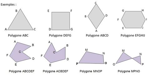 Exemples de polygones et d'arcs de cercle avec différentes options de personnalisation