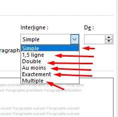 Schéma illustrant les différentes mesures de l'interligne dans un bloc de texte InDesign
